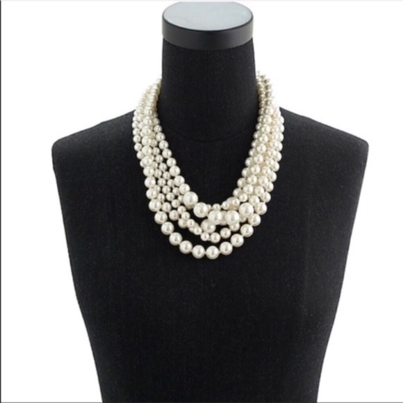 NWT J.Crew Five Strand Pearl Statement Necklace - Picture 5 of 6